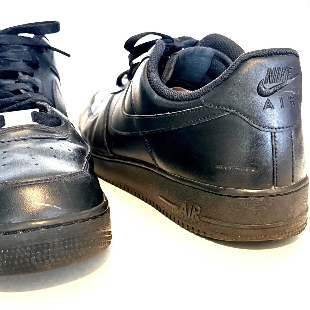Nike Air Force 1 '07 Triple Black CW2288-001 Men's Size 15 Black- OBA!